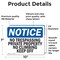 Signmission No Trespassing Private Property No Climbing OSHA Notice Sign, Vinyl Decal, 10in W x 7in L, 2PK OS-2PACK-NS-D-710-L-14970 - alternate 6